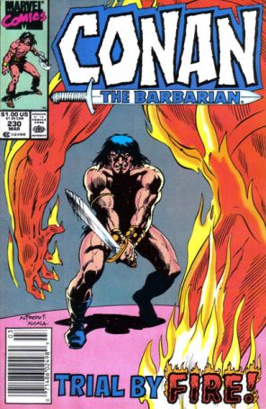 Conan the Barbarian 230 (Newsstand) published by Marvel with cover art by Alfredo P. Alcala