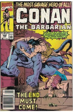 Conan the Barbarian 240 (Newsstand) published by Marvel with cover art by Gary Hartle