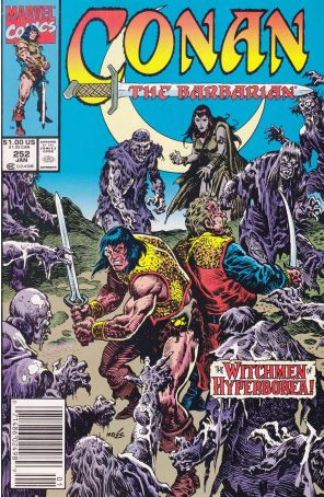 Conan the Barbarian 252 (Newsstand) published by Marvel with cover art by Mike Docherty