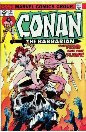 Conan the Barbarian 44 (with Marvel Value Stamp) published by Marvel with cover art by John Buscema