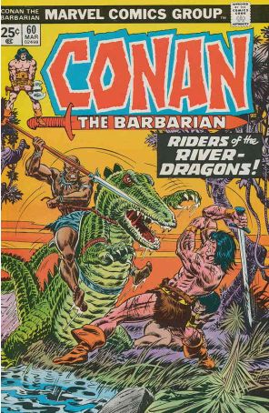 Conan the Barbarian 60 (with Marvel Value Stamp) published by Marvel with cover art by John Buscema