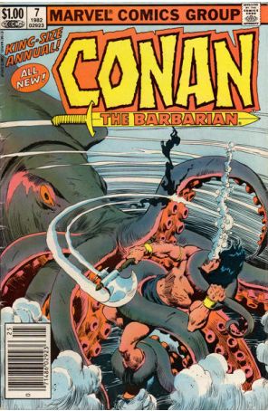 Conan the Barbarian Annual 7 (Newsstand) published by Marvel with cover art by John Buscema