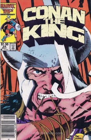 Conan the King (Canadian Edition) 34 published by Marvel with cover art by Mike Docherty