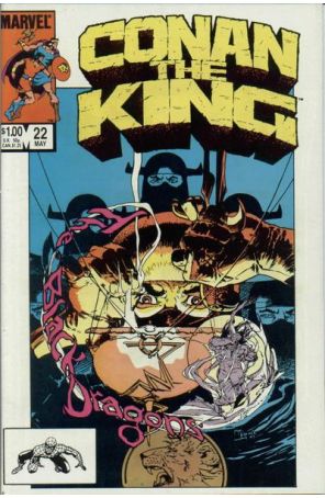 Conan the King 22 published by Marvel with cover art by Michael W. Kaluta