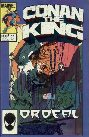 Conan the King 23 published by Marvel with cover art by Michael W. Kaluta