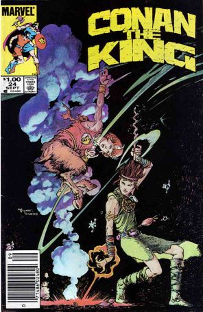 Conan the King 24 (Newsstand) published by Marvel with cover art by Michael W. Kaluta