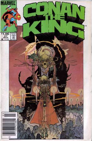 Conan the King 27 (Newsstand) published by Marvel with cover art by Michael W. Kaluta