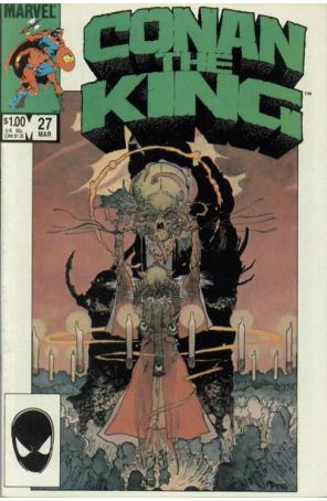 Conan the King 27 published by Marvel with cover art by Michael W. Kaluta