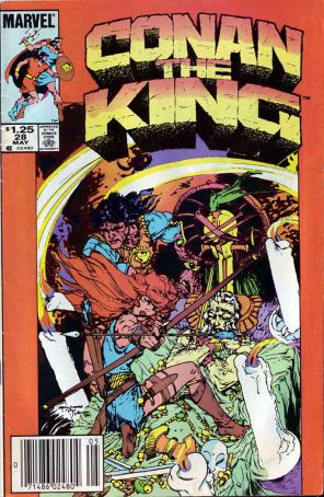 Conan the King 28 (Newsstand) published by Marvel with cover art by Michael W. Kaluta