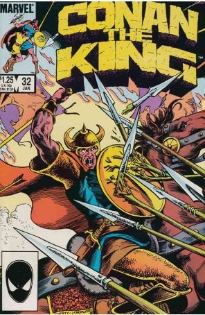 Conan the King 32 published by Marvel with cover art by Mike Docherty