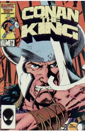 Conan the King 34 published by Marvel with cover art by Mike Docherty