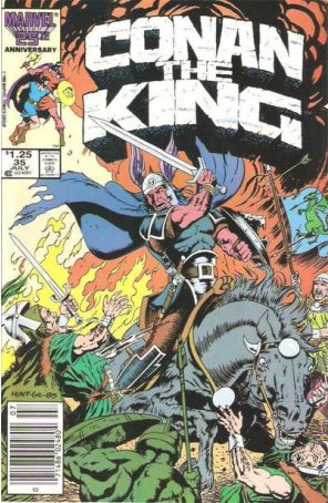 Conan the King 35 (Newsstand) published by Marvel with cover art by Judith Hunt