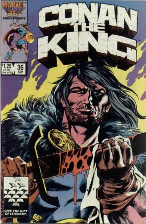 Conan the King 36 published by Marvel with cover art by Judith Hunt