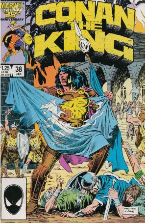 Conan the King 38 published by Marvel with cover art by Judith Hunt and Mike Manley