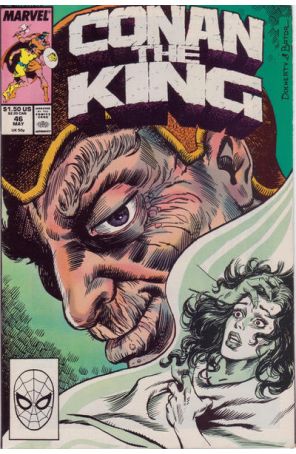 Conan the King 46 published by Marvel with cover art by Mike Docherty