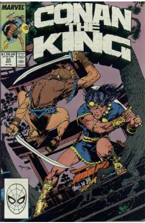 Conan the King 52 published by Marvel with cover art by Michael W. Kaluta