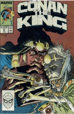 Conan the King 53 published by Marvel with cover art by Michael W. Kaluta
