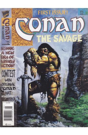 Conan the Savage 1 (Newsstand) published by Marvel with cover art by Simon Bisley