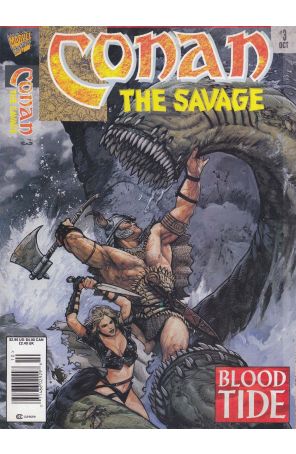 Conan the Savage 3 (Newsstand) published by Marvel with cover art by Christopher Moeller