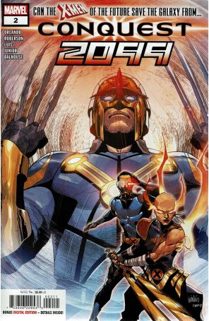 Conquest 2099 2 published by Marvel with cover art by Leinil Francis Yu