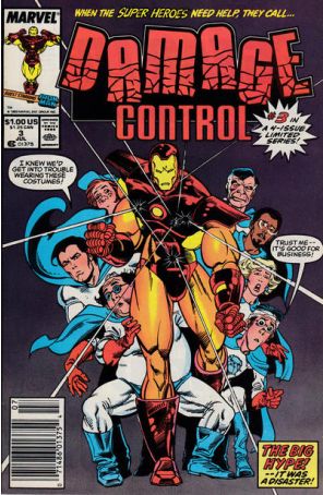 Damage Control (Vol. 1) 3 (Newsstand) published by Marvel with cover art by Ernie Colón