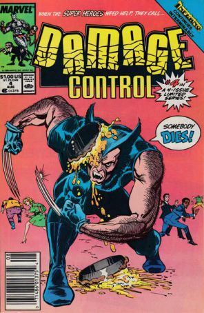 Damage Control (Vol. 1) 4 (Newsstand) published by Marvel with cover art by Ernie Colón