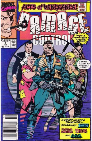Damage Control (Vol. 2) 4 (Newsstand) published by Marvel with cover art by Ernie Colón