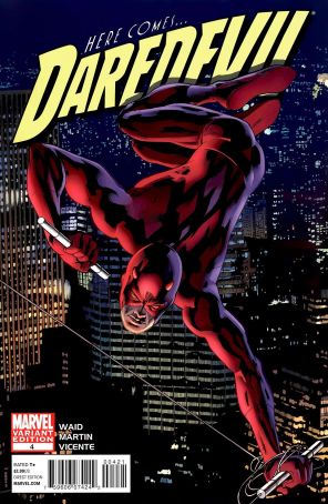Daredevil (3rd Series) 4A published by Marvel with cover art by Bryan Hitch