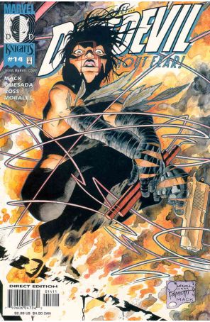 Daredevil (Vol. 2) 14 published by Marvel with cover art by Joe Quesada