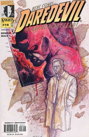 Daredevil (Vol. 2) 16 published by Marvel with cover art by David Mack