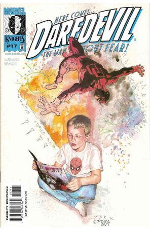 Daredevil (Vol. 2) 17 published by Marvel with cover art by David Mack and Joe Quesada