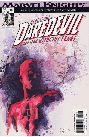 Daredevil (Vol. 2) 18 published by Marvel with cover art by David Mack