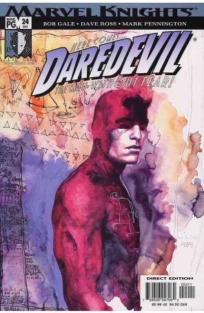 Daredevil (Vol. 2) 24 published by Marvel with cover art by David Mack