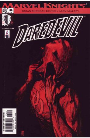 Daredevil (Vol. 2) 34 published by Marvel with cover art by Alex Maleev