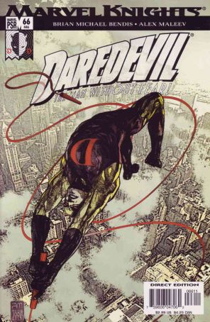 Daredevil (Vol. 2) 66 published by Marvel with cover art by Alex Maleev