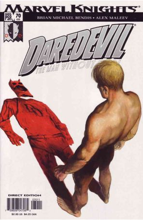 Daredevil (Vol. 2) 70 published by Marvel with cover art by Alex Maleev