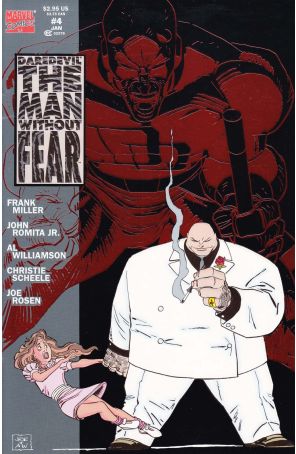 Daredevil The Man without Fear 4 (Newsstand) published by Marvel with cover art by John Romita Jr.