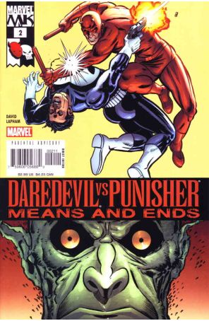 Daredevil vs. Punisher: Means and Ends 2 published by Marvel with cover art by Dave Lapham