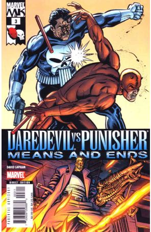 Daredevil vs. Punisher: Means and Ends 3 published by Marvel with cover art by Dave Lapham