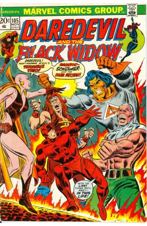 Daredevil 105 published by Marvel with cover art by Don Heck