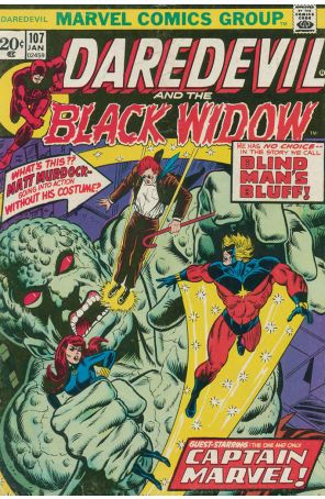 Daredevil 107 published by Marvel with cover art by Jim Starlin