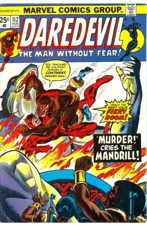 Daredevil 112 (with Marvel Value Stamp) published by Marvel with cover art by Gil Kane
