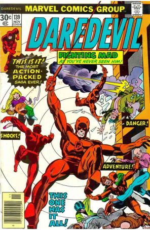 Daredevil 139 (Mark Jewelers) published by Marvel with cover art by Gil Kane