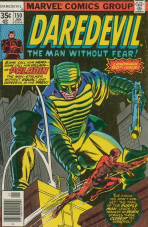 Daredevil 150 published by Marvel with cover art by Gil Kane