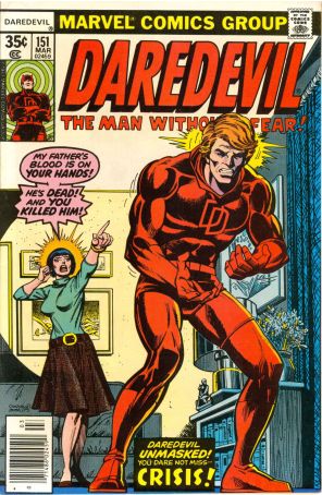 Daredevil 151 published by Marvel with cover art by Dave Cockrum