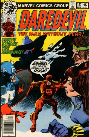 Daredevil 157 (Mark Jewelers) published by Marvel with cover art by Gene Colan