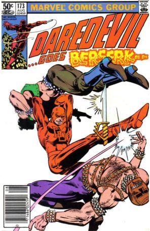 Daredevil 173 (Mark Jewelers) published by Marvel with cover art by Frank Miller