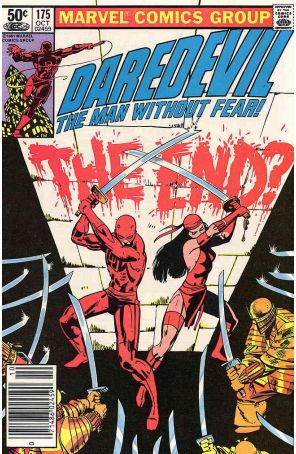 Daredevil 175 (Newsstand) published by Marvel with cover art by Frank Miller