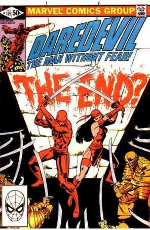 Daredevil 175 published by Marvel with cover art by Frank Miller