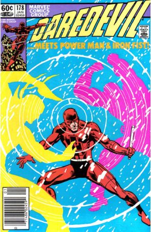 Daredevil 178 (Newsstand) published by Marvel with cover art by Frank Miller